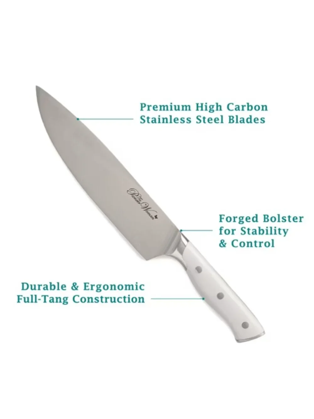The Pioneer Woman Home Gray 14 Piece Stainless Steel Knife Set with Wooden Block